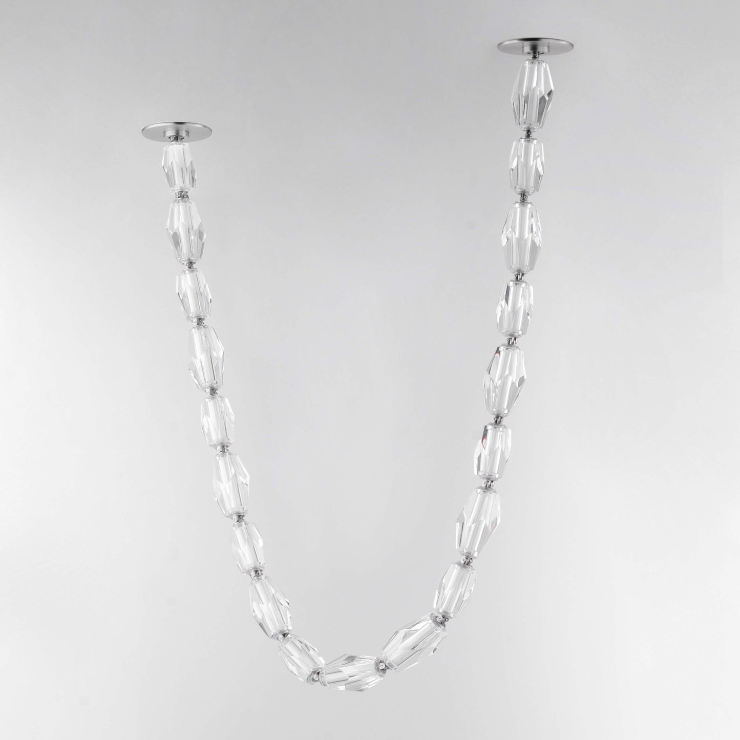Dolce Vita 59" Wide LED Crystal Linear Pendant with Beveled Crystal Shades