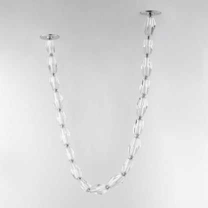 Dolce Vita 59" Wide LED Crystal Linear Pendant with Beveled Crystal Shades
