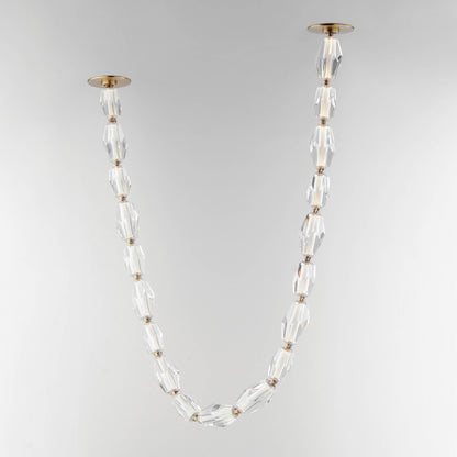 Dolce Vita 59" Wide LED Crystal Linear Pendant with Beveled Crystal Shades