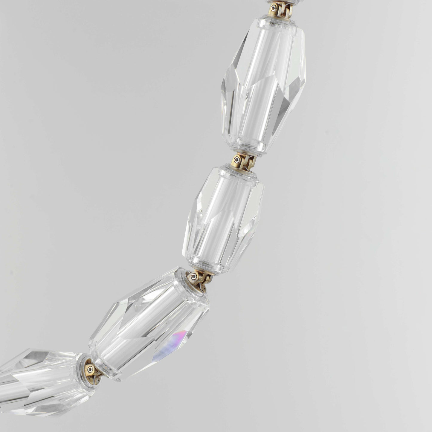 Dolce Vita 59" Wide LED Crystal Linear Pendant with Beveled Crystal Shades