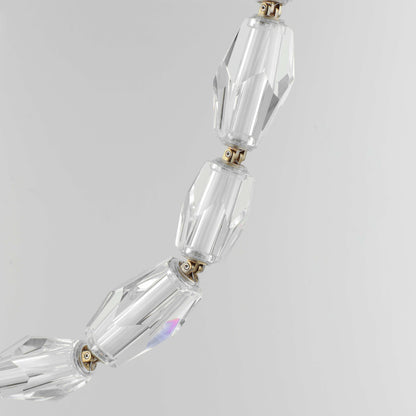 Dolce Vita 59" Wide LED Crystal Linear Pendant with Beveled Crystal Shades