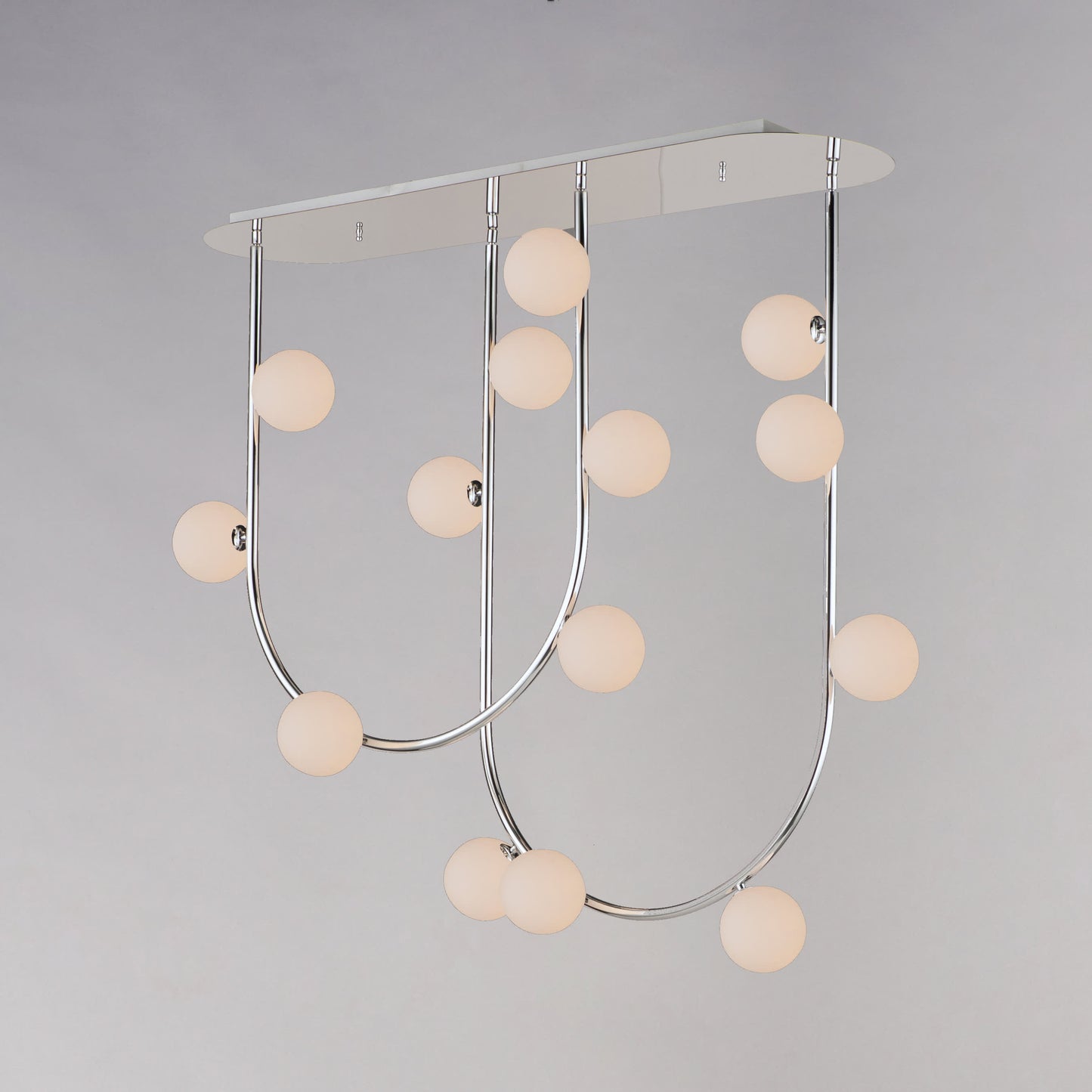 Contour 14 Light 43" Wide LED Semi-Flush Ceiling Fixture by Nina Magon