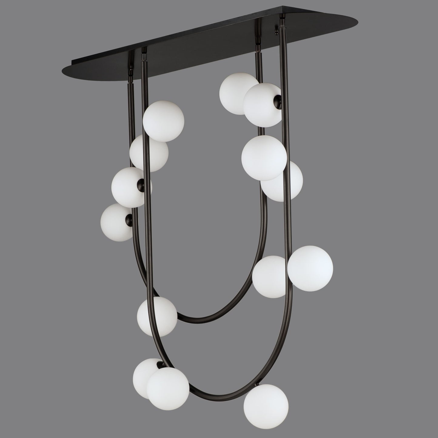 Contour 14 Light 43" Wide LED Semi-Flush Ceiling Fixture by Nina Magon