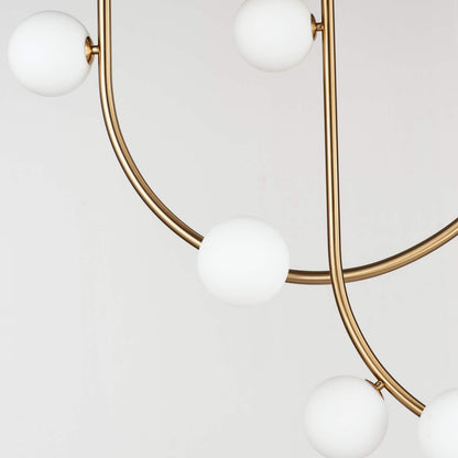 Contour 14 Light 43" Wide LED Semi-Flush Ceiling Fixture by Nina Magon