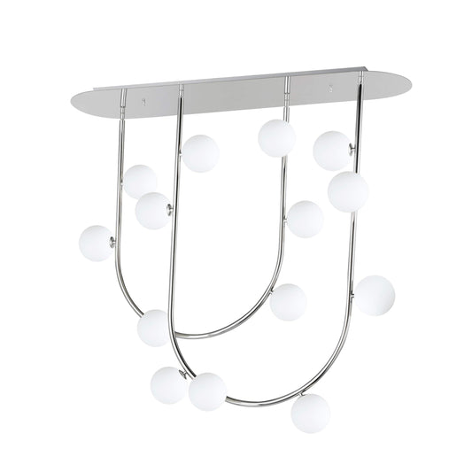 Contour 14 Light 43" Wide LED Semi-Flush Ceiling Fixture by Nina Magon