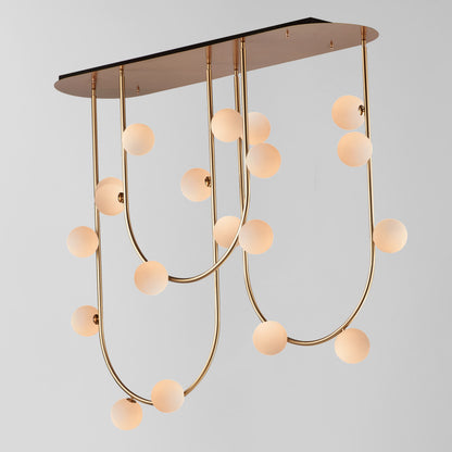 Contour 19 Light 52" Wide LED Semi-Flush Ceiling Fixture by Nina Magon