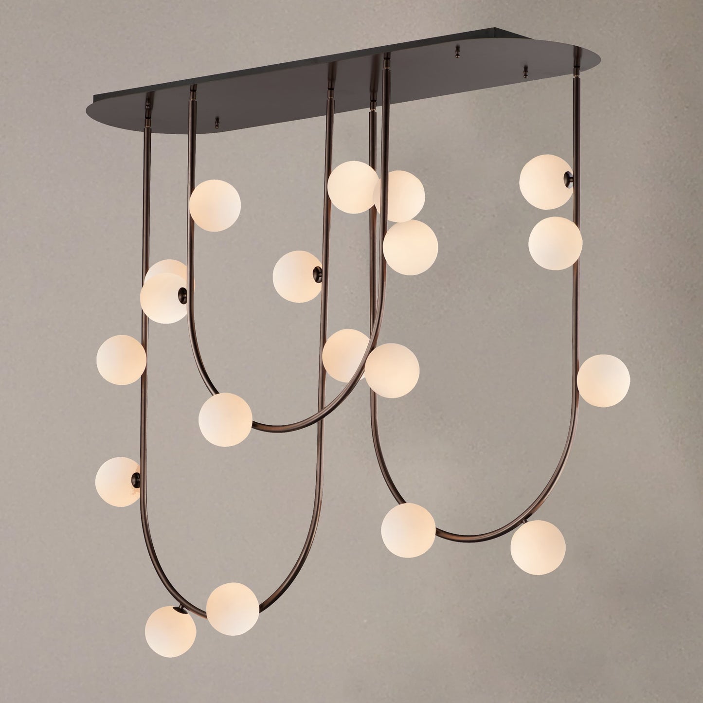 Contour 19 Light 52" Wide LED Semi-Flush Ceiling Fixture by Nina Magon