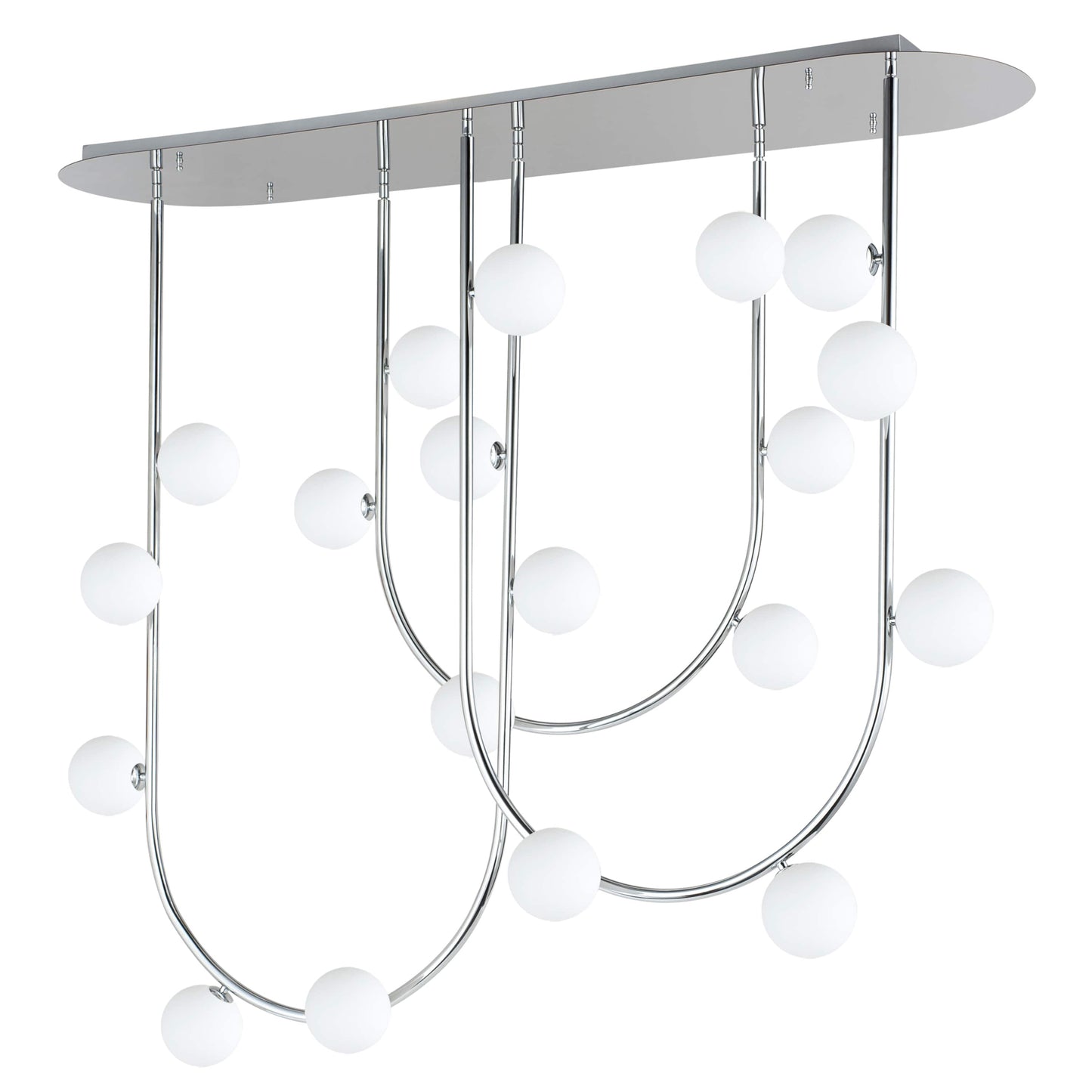 Contour 19 Light 52" Wide LED Semi-Flush Ceiling Fixture by Nina Magon