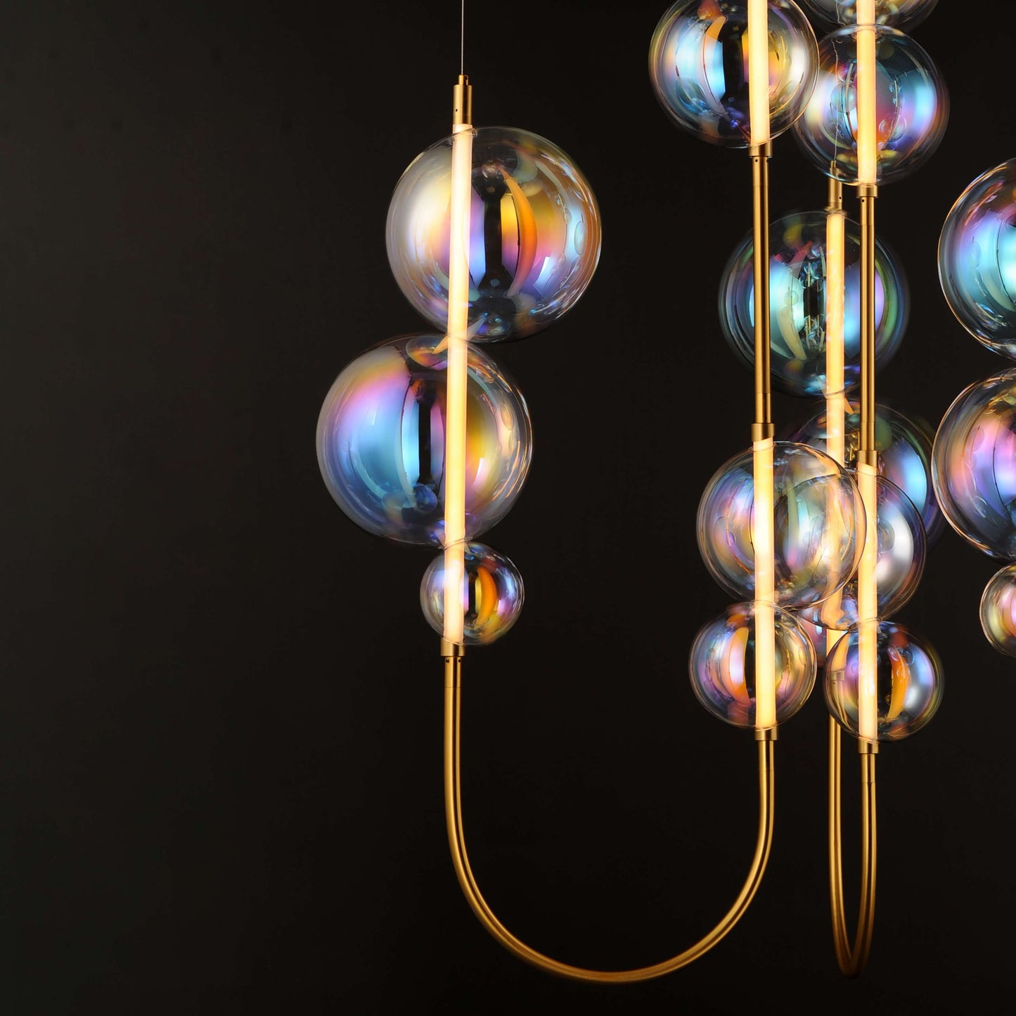 Dreamer 59" Wide LED Abstract Multi Light Pendant