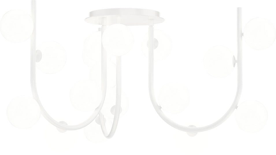 Contour MTO 18 Light 69" Wide LED Abstract Multi Light Pendant