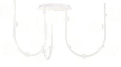 Contour MTO 18 Light 69" Wide LED Abstract Multi Light Pendant