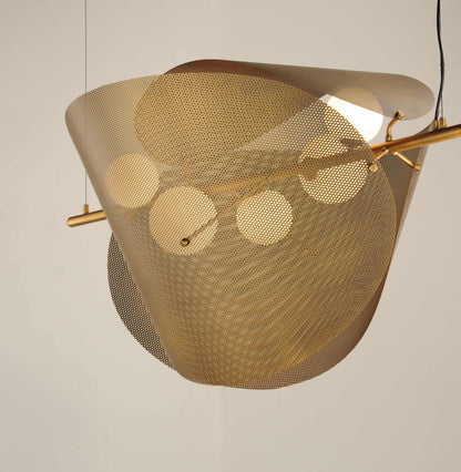 Chips 5 Light 49" Wide LED Linear Chandelier by Mat Sanders