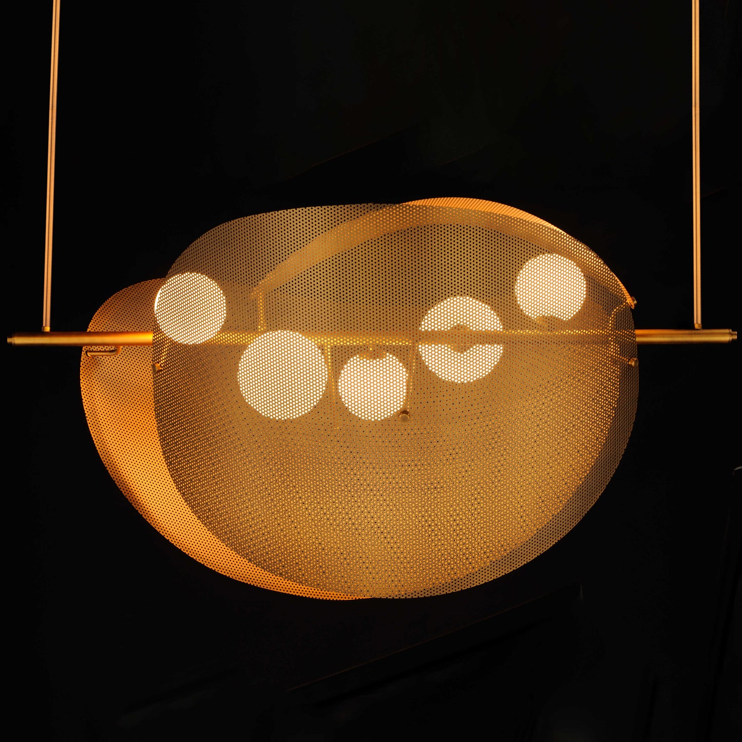 Chips 5 Light 49" Wide LED Linear Chandelier by Mat Sanders