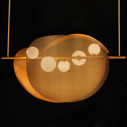 Chips 5 Light 49" Wide LED Linear Chandelier by Mat Sanders