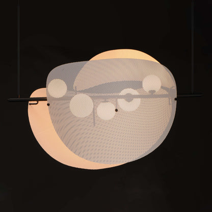 Chips 5 Light 49" Wide LED Linear Chandelier by Mat Sanders