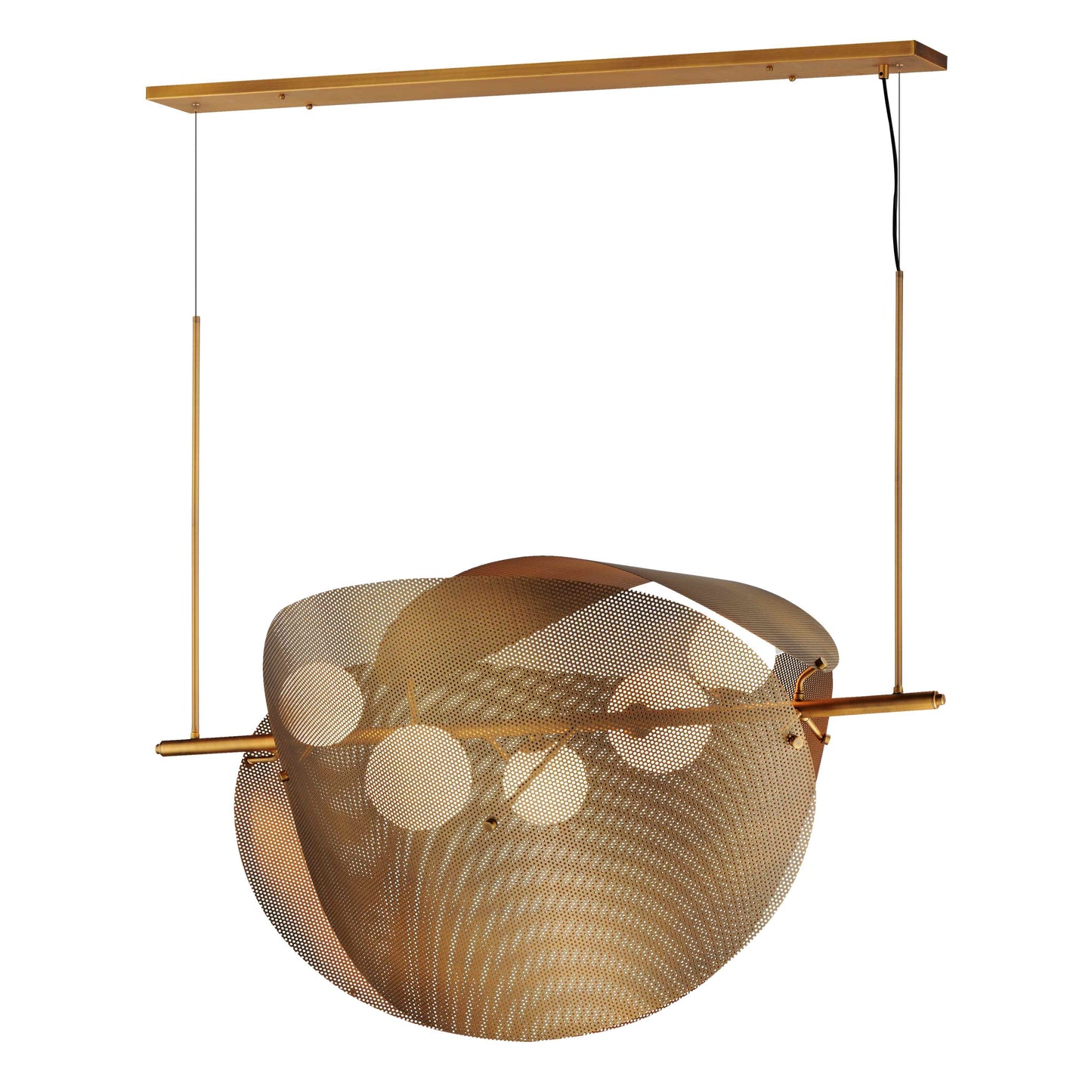 Chips 5 Light 49" Wide LED Linear Chandelier by Mat Sanders