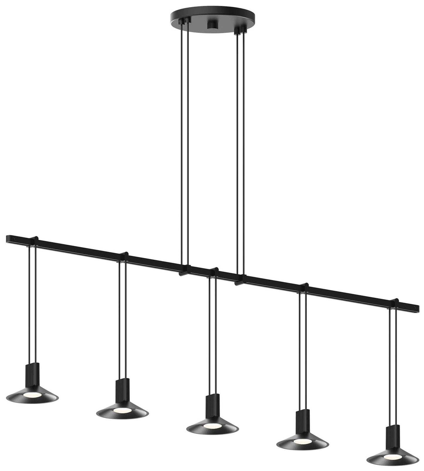Suspenders - 36" Satin Black Linear Pendant With Reflector Luminaires