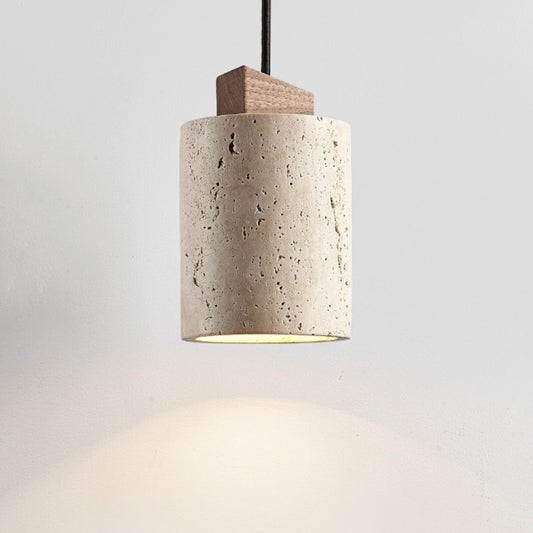 Tavero Travertine Cylinder Pendant
