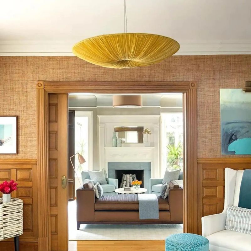 Silk Over Metal Living Room Chandelier