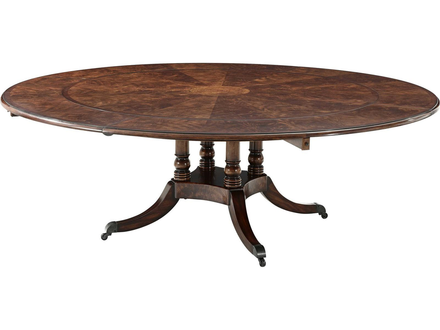 Brook Street Supper Extending Round Dining Table in Walnut