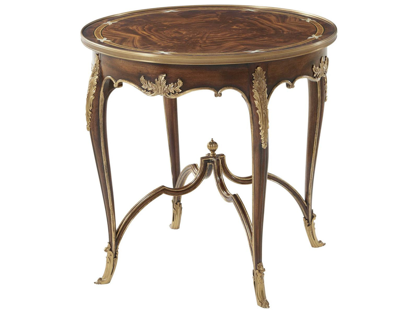 Slender Elegance Side Table Louis XV Mahogany and Gilt