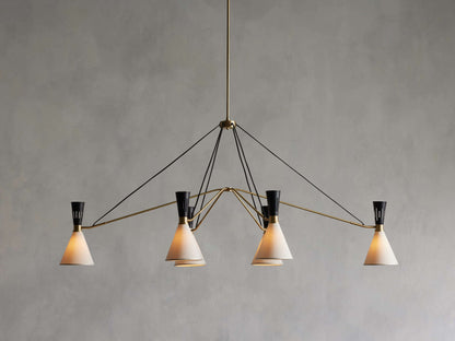 Torino Atelier Brass Linear Chandelier