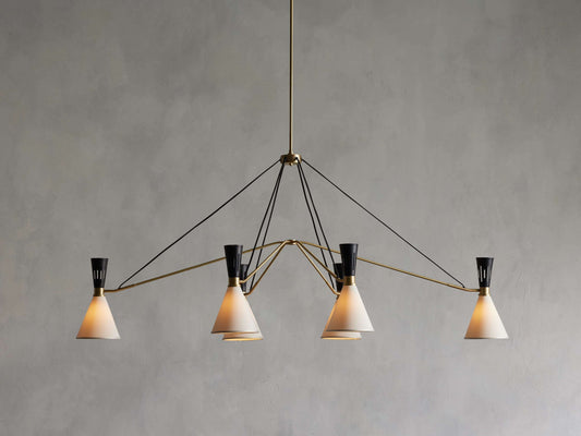 Torino Atelier Brass Linear Chandelier