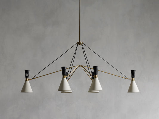 Torino Atelier Brass Linear Chandelier