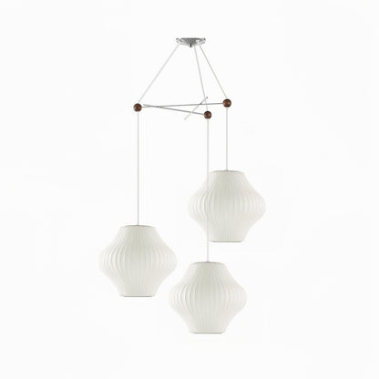 Triple Pear Bubble Pendant Cluster