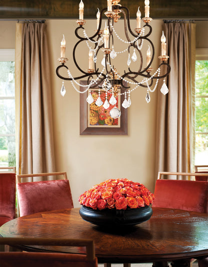 Bordeaux 10 Light 2 Tier Chandelier