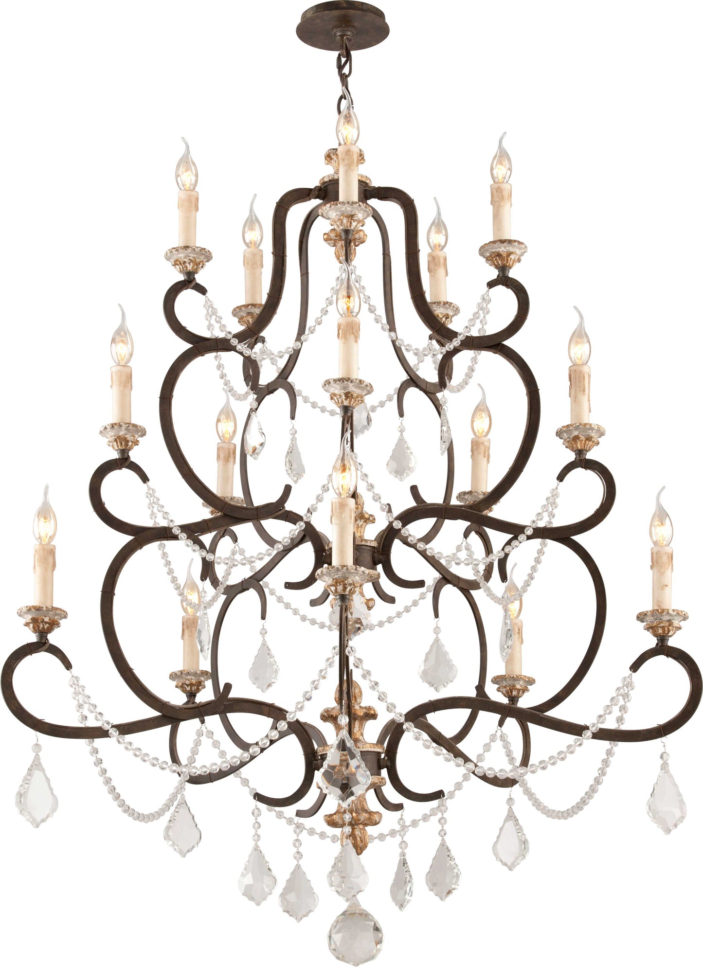 Bordeaux 15 Light 3 Tier Chandelier