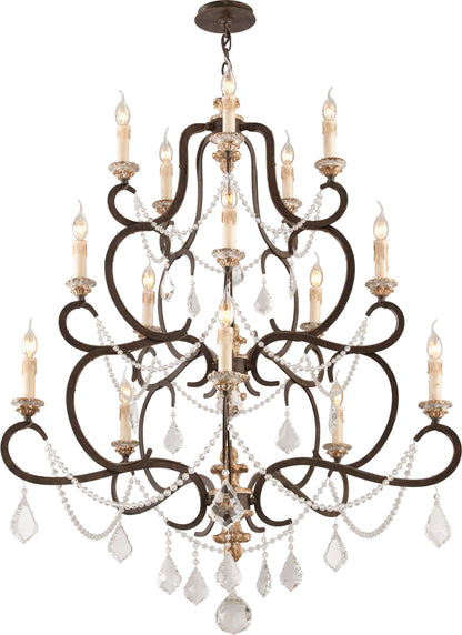 Bordeaux 15 Light 3 Tier Chandelier