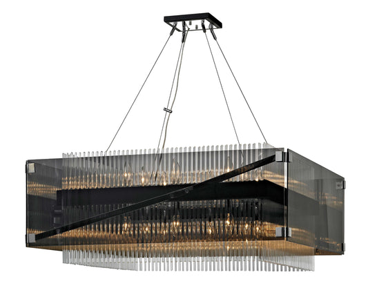 Apollo 16 Light 34-1/2" Wide Chandelier with Glass Shade