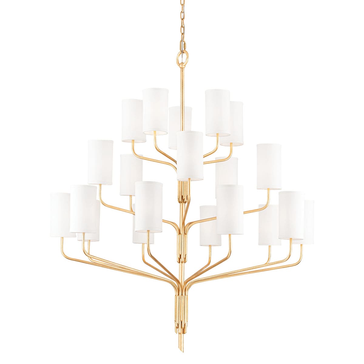 Juniper 20 Light 52" Wide Chandelier with Linen Shades