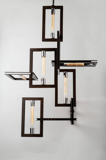 Enigma 32" Wide 7 Light Abstract Chandelier