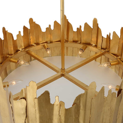 Uttermost Golden Gate 8 Light 28" Wide Drum Chandelier