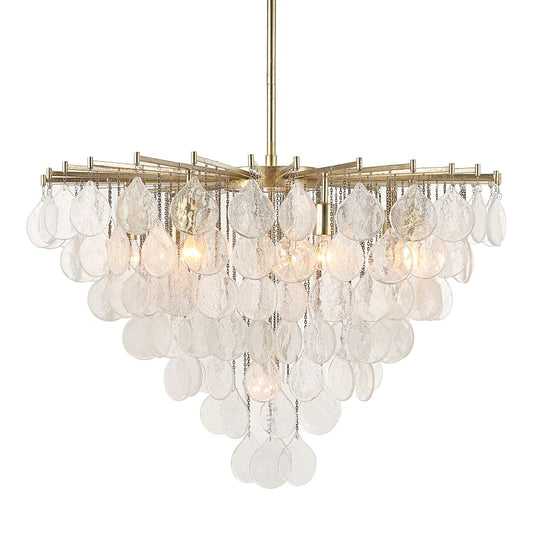 Uttermost Goccia 8 Light 38" Wide Waterfall Chandelier