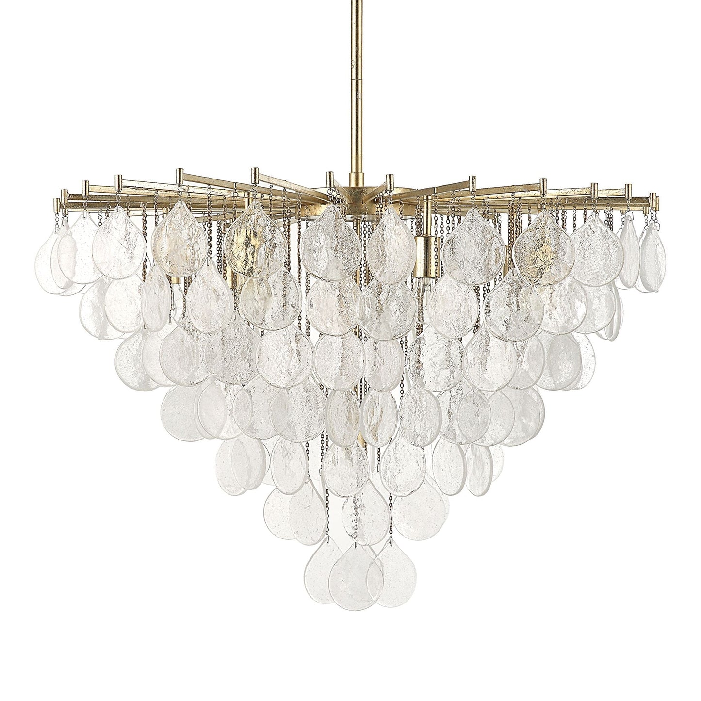 Uttermost Goccia 38" Wide Silver Leaf 8-Light Pendant