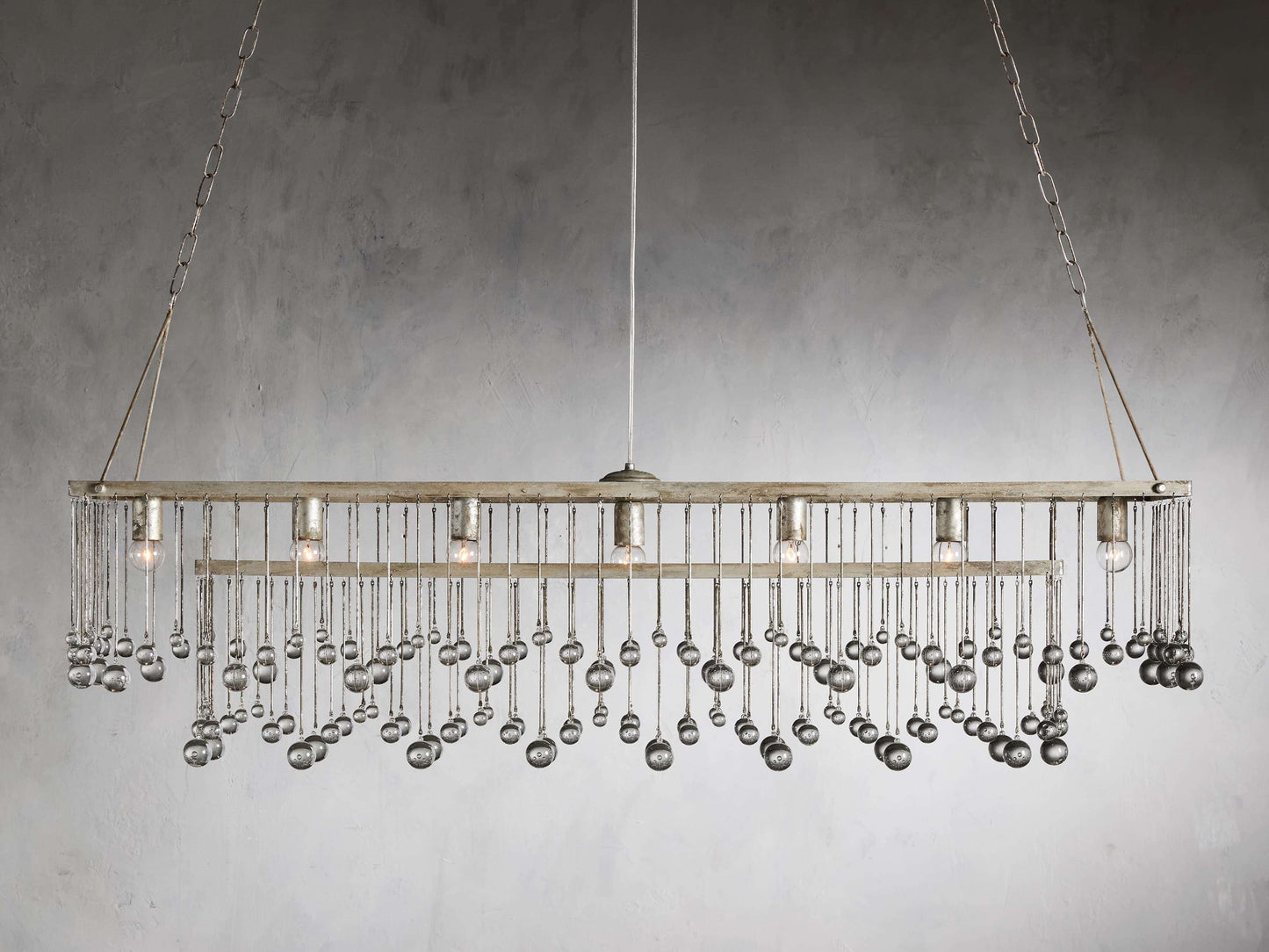 Valcrest Crystal Cage Rectangular Chandelier