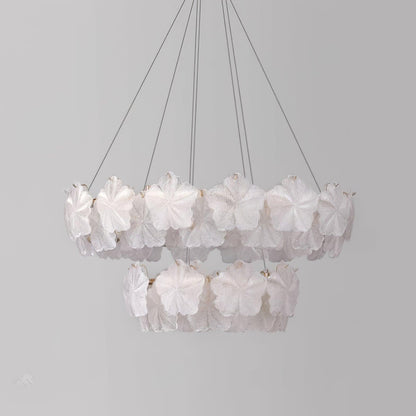 Valery Glass Petal Chandelier