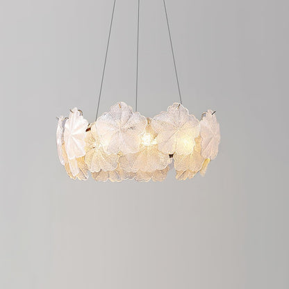 Valery Glass Petal Chandelier