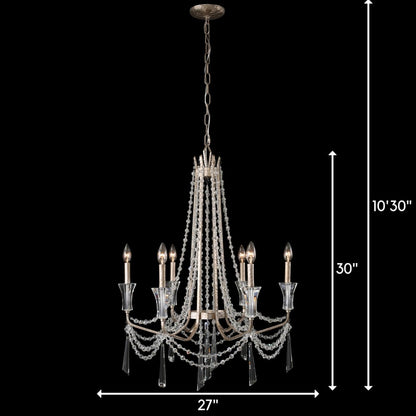 Varaluz Barcelona 6 Light 27" Wide Crystal Chandelier