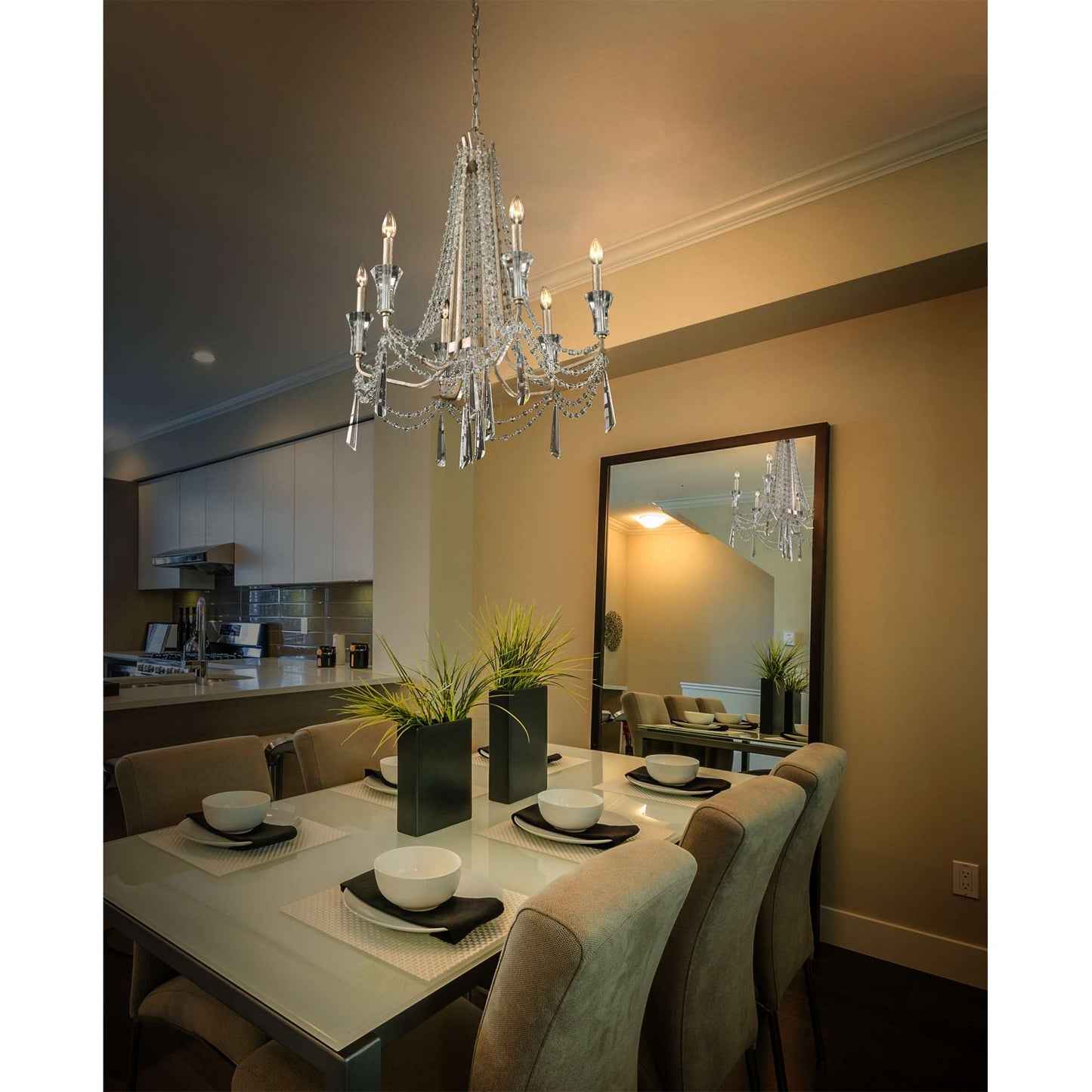 Barcelona 6 Light 27" Wide Crystal Chandelier