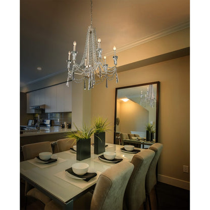 Varaluz Barcelona 6 Light 27" Wide Crystal Chandelier