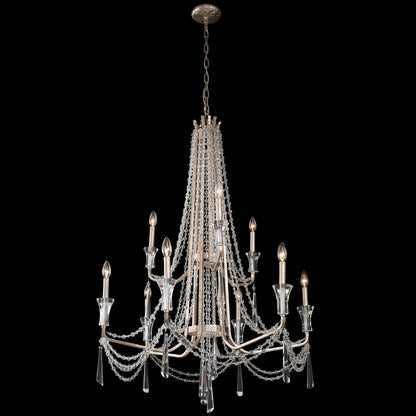 Varaluz Barcelona 9 Light 35" Wide Crystal Chandelier