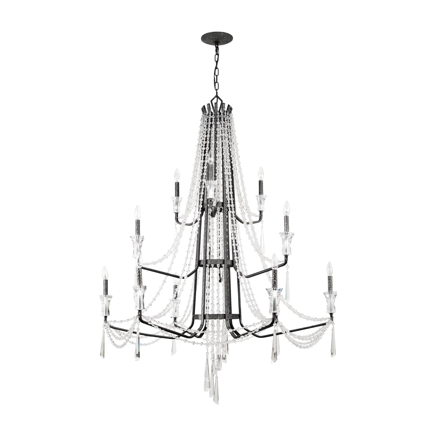 Barcelona 12 Light 44" Wide Crystal Chandelier