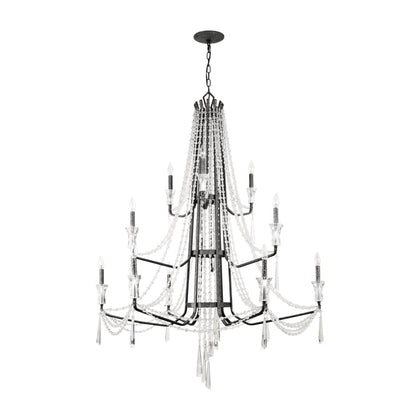 Varaluz Barcelona 12 Light 44" Wide Crystal Chandelier