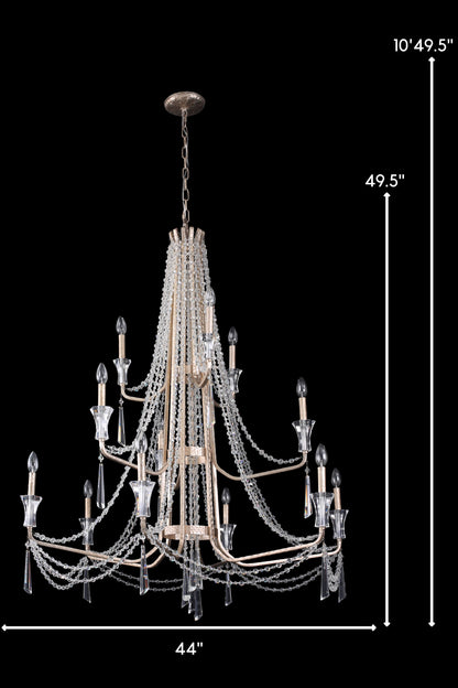 Barcelona 12 Light 44" Wide Crystal Chandelier