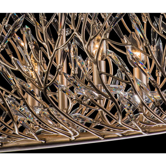 Bask 6 Light 36" Wide Crystal Linear Pendant