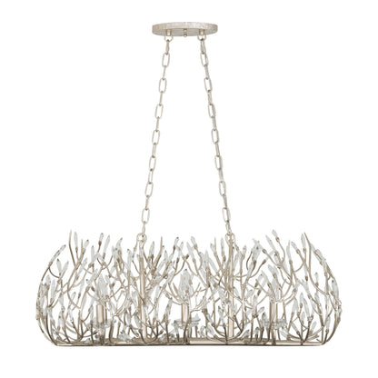 Bask 6 Light 36" Wide Crystal Linear Pendant